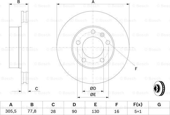 BOSCH 0 986 479 B59 - Bremsscheibe alexcarstop-ersatzteile.com