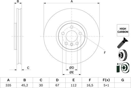 BOSCH 0 986 479 H10 - Bremsscheibe alexcarstop-ersatzteile.com