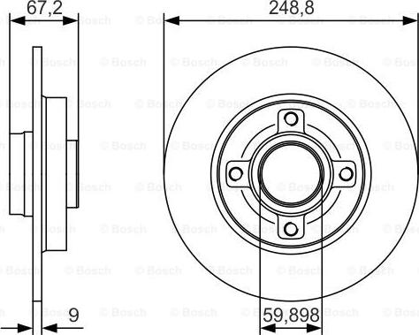 BOSCH 0 986 479 S42 - Bremsscheibe alexcarstop-ersatzteile.com