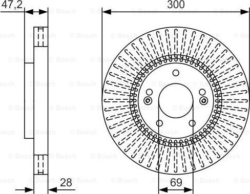 BOSCH 0 986 479 U43 - Bremsscheibe alexcarstop-ersatzteile.com