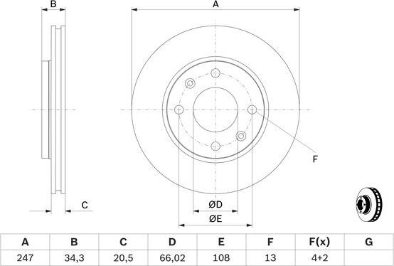 BOSCH 0 986 479 W62 - Bremsscheibe alexcarstop-ersatzteile.com