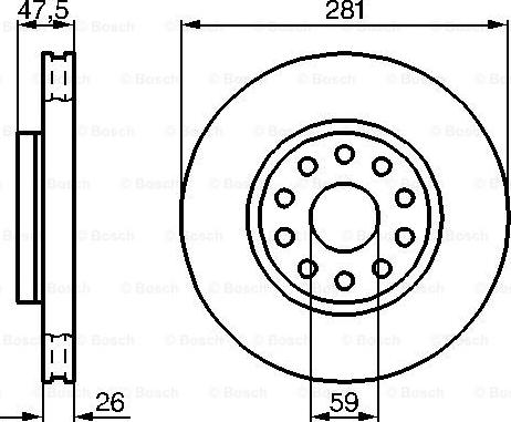 BOSCH 0 986 478 460 - Bremsscheibe alexcarstop-ersatzteile.com