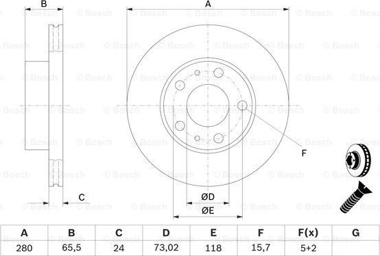 BOSCH 0 986 478 434 - Bremsscheibe alexcarstop-ersatzteile.com