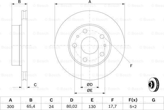 BOSCH 0 986 478 842 - Bremsscheibe alexcarstop-ersatzteile.com