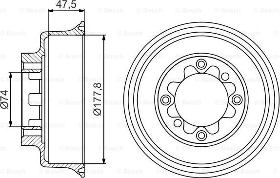 BOSCH 0 986 477 154 - Bremstrommel alexcarstop-ersatzteile.com