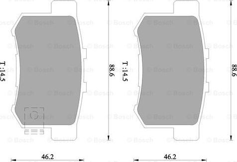 BOSCH 0 986 505 957 - Bremsbelagsatz, Scheibenbremse alexcarstop-ersatzteile.com