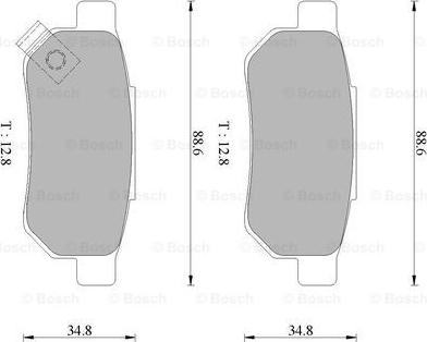 BOSCH 0 986 505 909 - Bremsbelagsatz, Scheibenbremse alexcarstop-ersatzteile.com