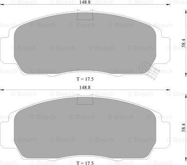 BOSCH 0 986 505 404 - Bremsbelagsatz, Scheibenbremse alexcarstop-ersatzteile.com