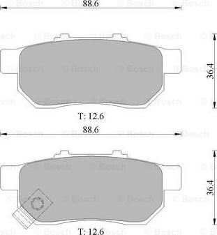 BOSCH 0 986 505 639 - Bremsbelagsatz, Scheibenbremse alexcarstop-ersatzteile.com