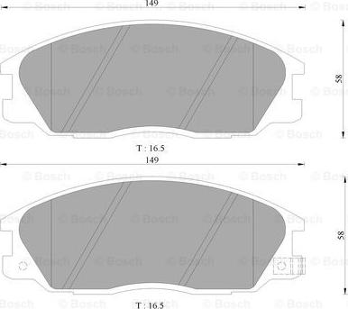 BOSCH 0 986 505 099 - Bremsbelagsatz, Scheibenbremse alexcarstop-ersatzteile.com