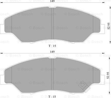 BOSCH 0 986 505 000 - Bremsbelagsatz, Scheibenbremse alexcarstop-ersatzteile.com