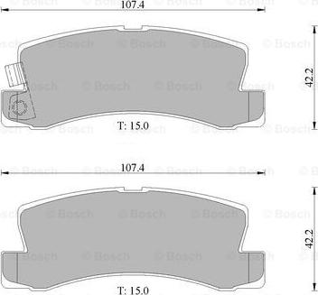 BOSCH 0 986 505 075 - Bremsbelagsatz, Scheibenbremse alexcarstop-ersatzteile.com