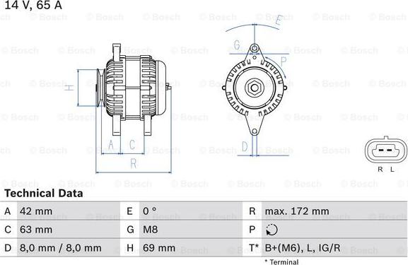 BOSCH 0 986 049 051 - Generator alexcarstop-ersatzteile.com