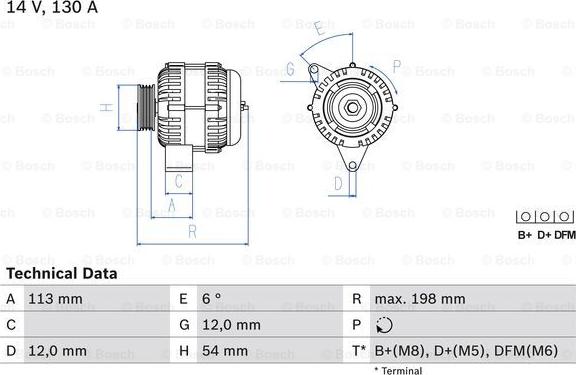 BOSCH 0 986 049 000 - Generator alexcarstop-ersatzteile.com