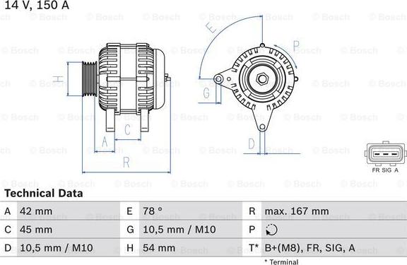 BOSCH 0 986 049 071 - Generator alexcarstop-ersatzteile.com