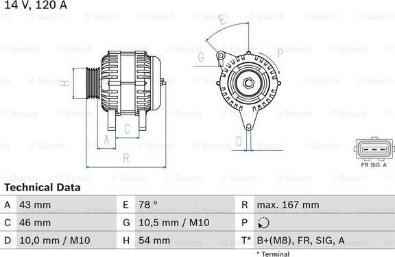 BOSCH 0 986 049 171 - Generator alexcarstop-ersatzteile.com