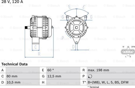 BOSCH 0 986 049 820 - Generator alexcarstop-ersatzteile.com