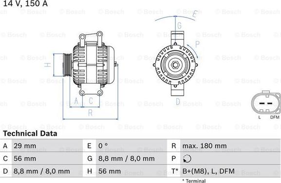 BOSCH 0 986 044 910 - Generator alexcarstop-ersatzteile.com