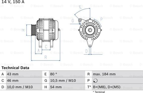 BOSCH 0 986 044 400 - Generator alexcarstop-ersatzteile.com