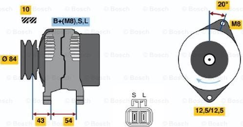 BOSCH 0 986 044 661 - Generator alexcarstop-ersatzteile.com