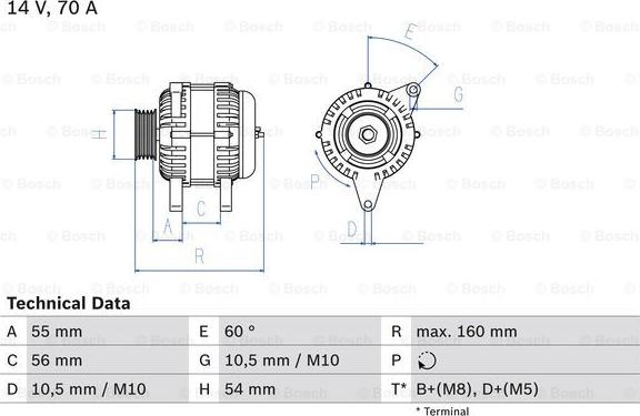 BOSCH 0 986 044 210 - Generator alexcarstop-ersatzteile.com