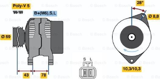 BOSCH 0 986 044 721 - Generator alexcarstop-ersatzteile.com