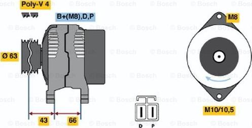 BOSCH 0 986 045 491 - Generator alexcarstop-ersatzteile.com