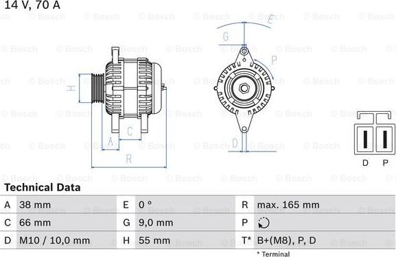 BOSCH 0 986 045 551 - Generator alexcarstop-ersatzteile.com