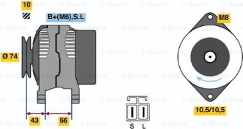 BOSCH 0 986 045 501 - Generator alexcarstop-ersatzteile.com