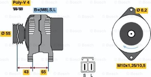 BOSCH 0 986 045 511 - Generator alexcarstop-ersatzteile.com