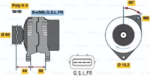 BOSCH 0 986 045 581 - Generator alexcarstop-ersatzteile.com