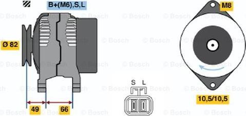 BOSCH 0 986 045 531 - Generator alexcarstop-ersatzteile.com