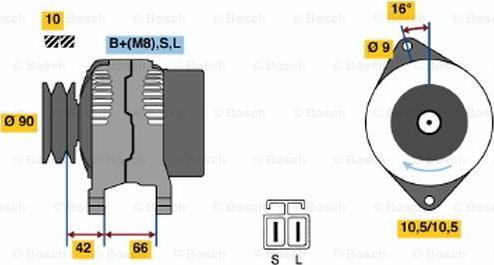 BOSCH 0 986 045 521 - Generator alexcarstop-ersatzteile.com