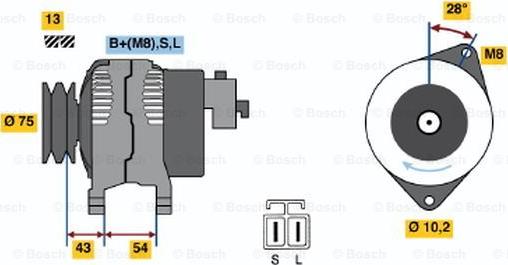 BOSCH 0 986 045 571 - Generator alexcarstop-ersatzteile.com