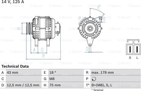 BOSCH 0 986 045 611 - Generator alexcarstop-ersatzteile.com