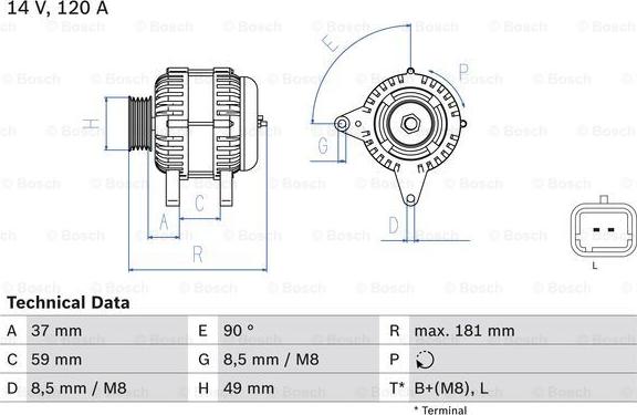 BOSCH 0 986 045 101 - Generator alexcarstop-ersatzteile.com