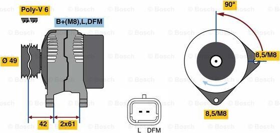 BOSCH 0 986 045 110 - Generator alexcarstop-ersatzteile.com