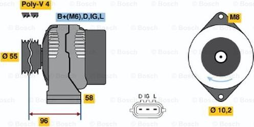 BOSCH 0 986 045 801 - Generator alexcarstop-ersatzteile.com