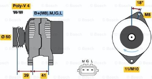 BOSCH 0 986 045 811 - Generator alexcarstop-ersatzteile.com