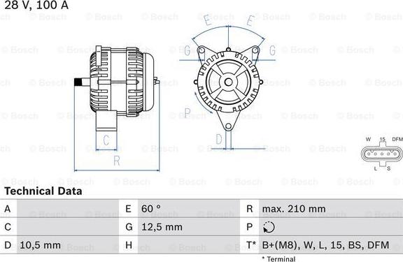 BOSCH 0 986 046 570 - Generator alexcarstop-ersatzteile.com