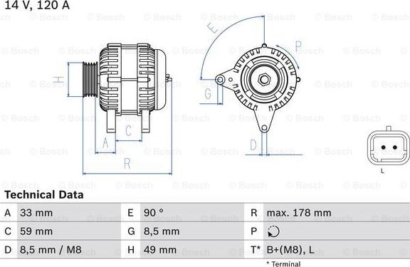 BOSCH 0 986 045 241 - Generator alexcarstop-ersatzteile.com