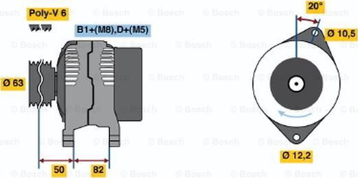 BOSCH 0 986 046 480 - Generator alexcarstop-ersatzteile.com