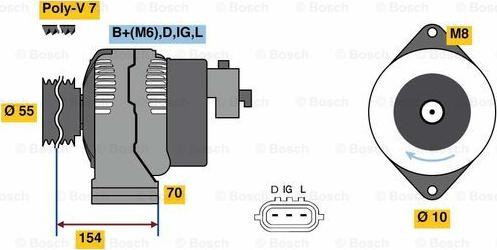 BOSCH 0 986 046 541 - Generator alexcarstop-ersatzteile.com