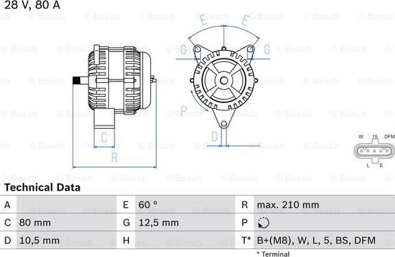 BOSCH 0 986 046 560 - Generator alexcarstop-ersatzteile.com