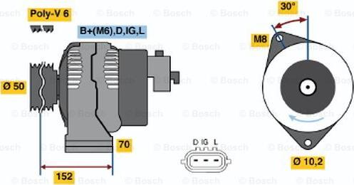 BOSCH 0 986 046 531 - Generator alexcarstop-ersatzteile.com