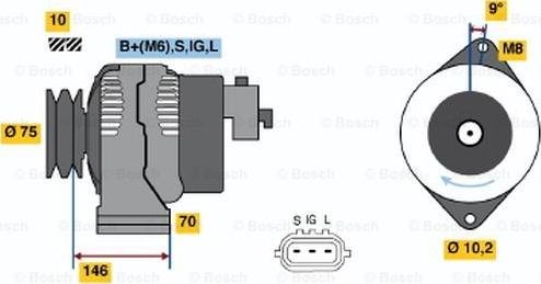 BOSCH 0 986 046 381 - Generator alexcarstop-ersatzteile.com