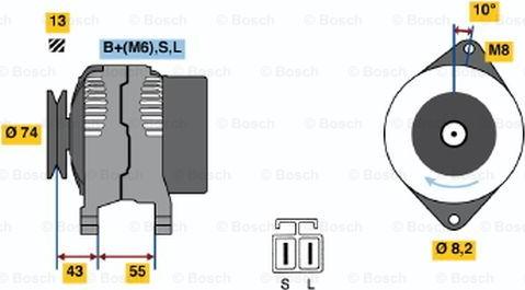 BOSCH 0 986 040 481 - Generator alexcarstop-ersatzteile.com