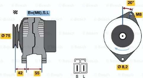 BOSCH 0 986 040 551 - Generator alexcarstop-ersatzteile.com