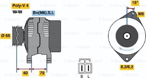 BOSCH 0 986 040 511 - Generator alexcarstop-ersatzteile.com