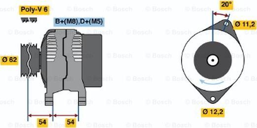 BOSCH 0 986 040 641 - Generator alexcarstop-ersatzteile.com